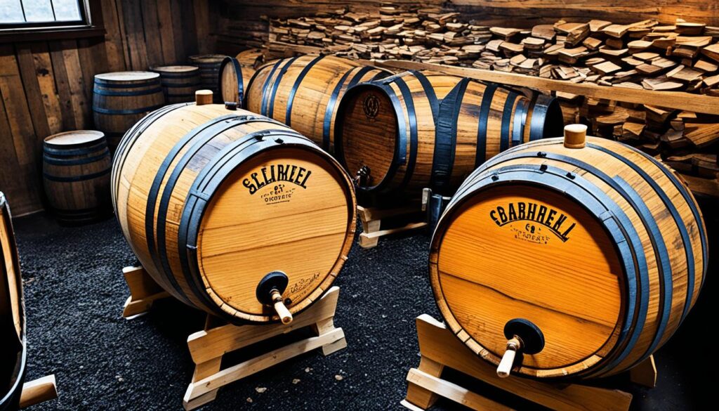 Aging process of small batch whiskey