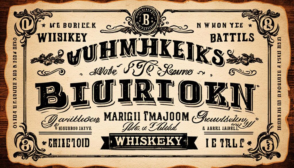 bourbon whiskey label