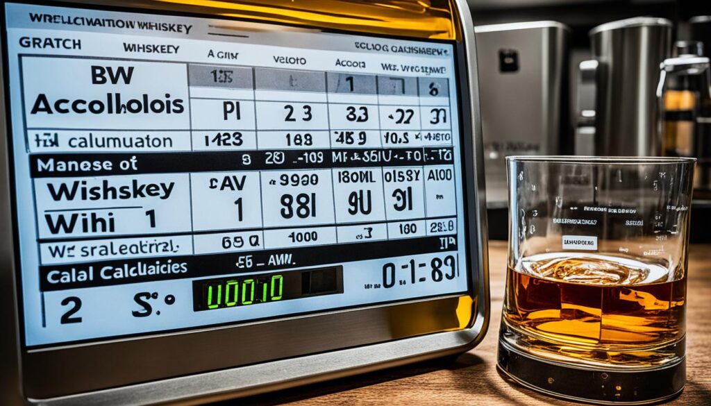 how to calculate calories in whisky