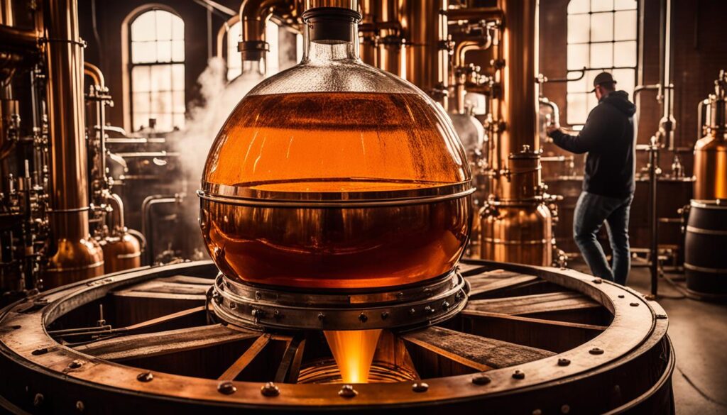 distillation process in whiskey making