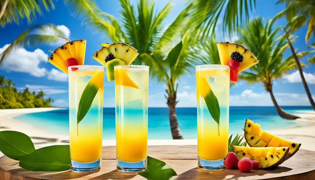 tropical tequila shots