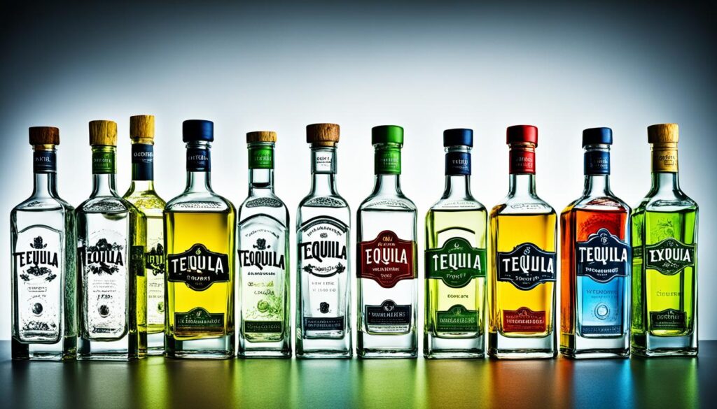 types of tequila and vodka